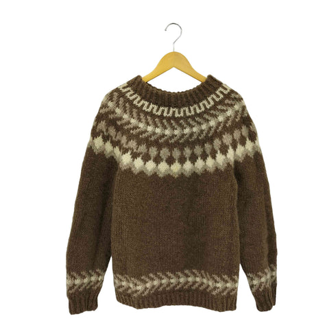 80-90s SCOTNORD IMPORT EXPORT LTD スコットランド製 総柄 ウールニット メンズ